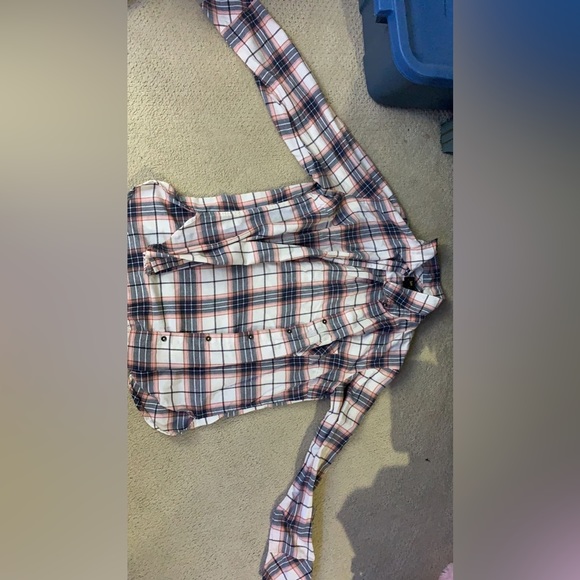 Pink Plaid Button up Long Sleeve - Picture 1 of 4